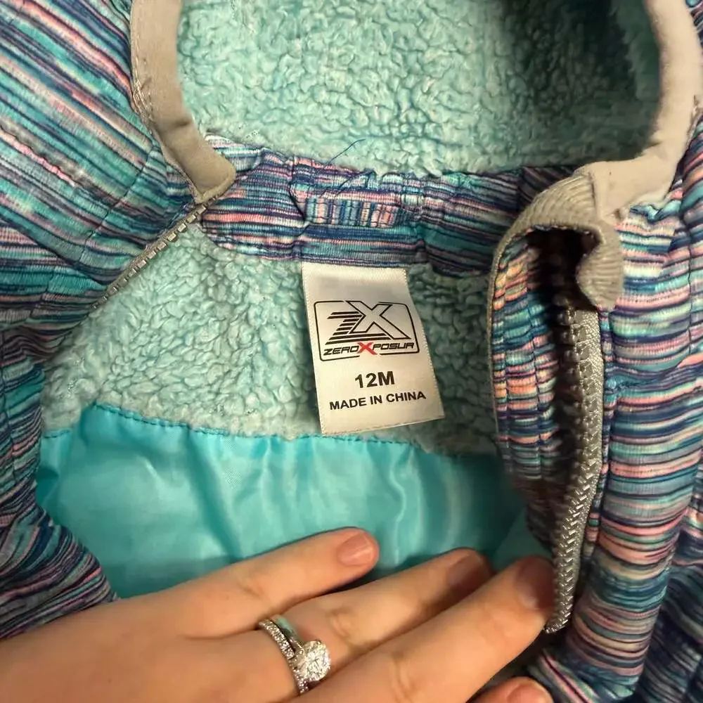 ZeroXposur Baby Girls Rita Marled Midweight Full Zip Hooded Jacket